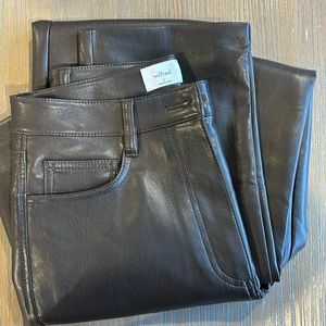 Aritzia “Melina” leather pant, chocolate brown
